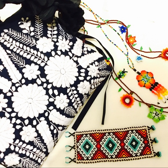 Mexican embroidered clutch bag - Picture 1 of 2